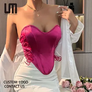 Liu making חם מוכר אופנה מוצרים חדשים 2024 נשים קיץ סקסי strapless צינור מחוך y2k מועדון xs טנק צמרות