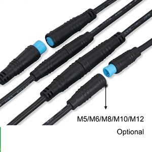 Kabel Tahan Air M5/M6/M8/M10/M12 Male Female Single-Ended Berlapis Timah Tembaga Murni UL2464 24AWG untuk Lampu LED Luar Ruangan - Product Image 4