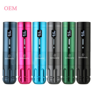 เครื่องสักโรตารี่ไร้สายแบบดิจิตอล LCD พร้อมแบตเตอรี่สำรองและเข็มสักสำหรับงานศิลปะบนร่างกาย - Product Image 3