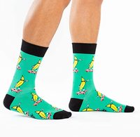 Dire personnalisé Grip impression Pizza hommes nouveauté si vous pouvez coloré floue drôle chaussettes
