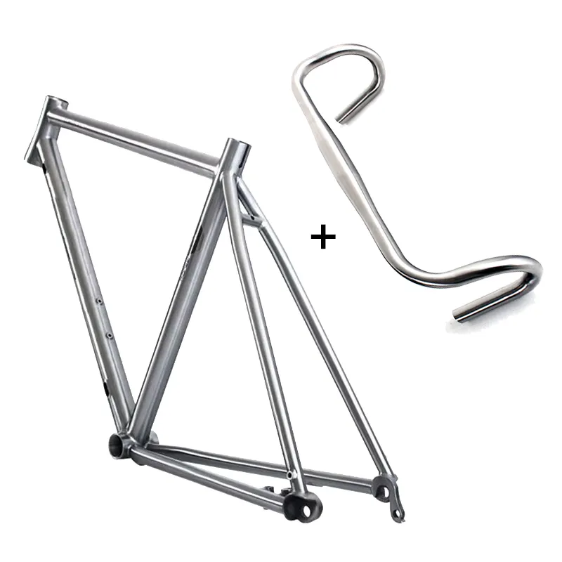 OEM/OCM-Manillar curvado de titanio para bicicleta de carreras, marco ligero y personalizado con freno de disco de eje pasante, 700c