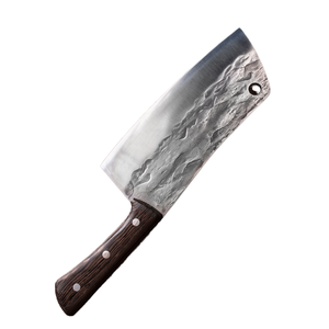 Cuchillo de Cocina de Acero Inoxidable VG10 Forjado a Mano, Estilo Chino Antiguo, Mango de Madera con Resina y Patrón Martillado, Cuchillo de Cocina para Damas - Product Image 1