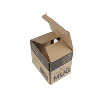Boîtes d'emballage ondulées en papier Kraft, personnalisés pour tasse à café, 1 pièce