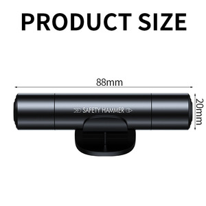 Marteau de sécurité automobile, coupe-ceinture de sécurité, brise-vitre, outil d'évacuation d'urgence, outil de sauvetage, alliage d'aluminium rouge/noir - Product Image 6