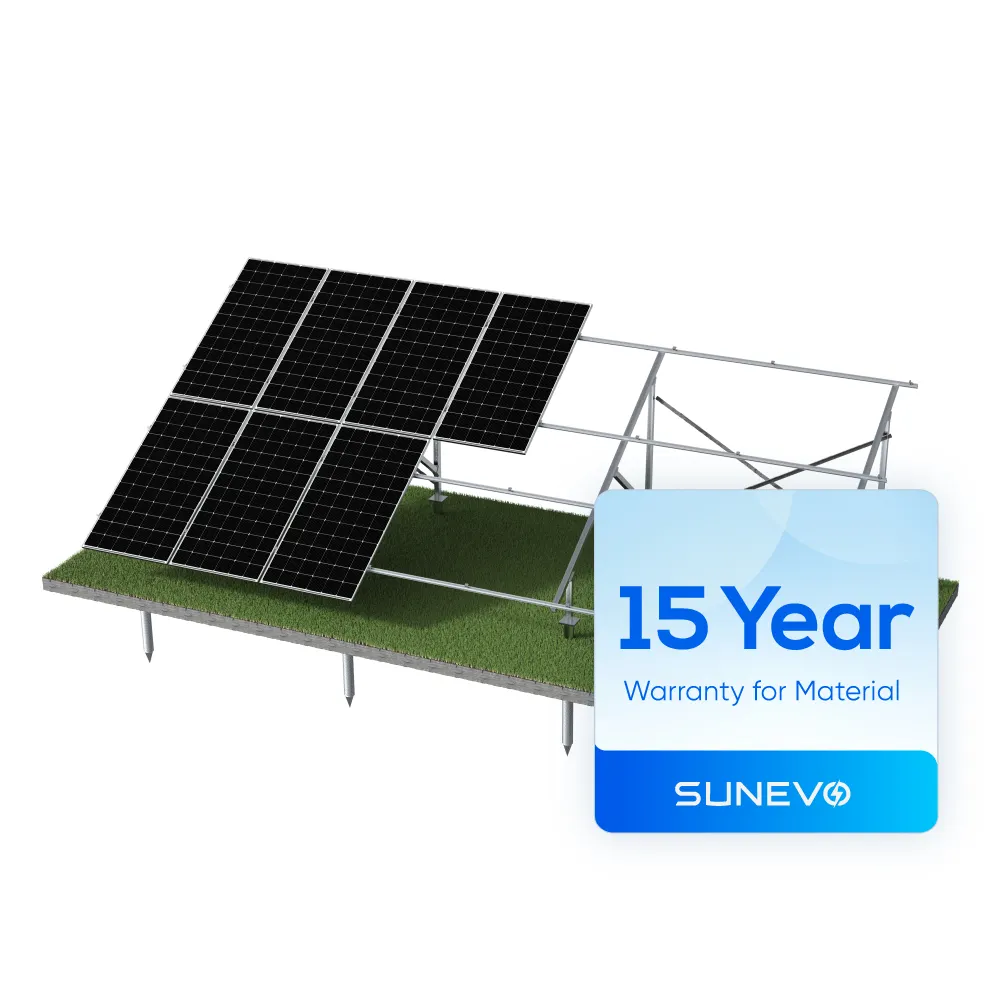Structures de montage complètes pour ferme solaire domestique Support de montage pour panneau solaire en élévation