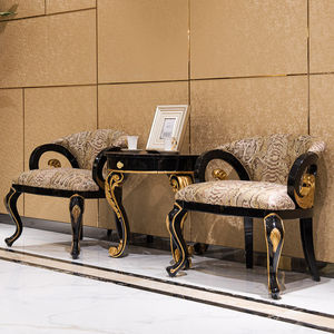 <span class=keywords><strong>Fauteuil</strong></span> de salon de luxe avec dossier Chesterfield Chaise de loisirs sculptée en bois <span class=keywords><strong>baroque</strong></span> Chaise d'appoint rembourrée en tissu français - Product Image 5