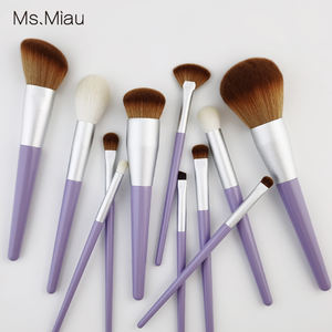 Ensemble de pinceaux de maquillage professionnels de luxe violet violet, 13 pièces/ensemble, logo personnalisé, outil de maquillage, ensemble de pinceaux de haute qualité - Product Image 1