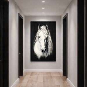 Pintura al Óleo Realista de Caballos Personalizada al por Mayor, Decoración para el Hogar y Hoteles, Arte Texturizado Decorativo para Paredes - Product Image 3