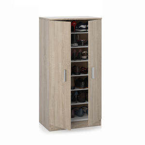 Meuble à chaussures en chêne canadien à 2 portes, 108x55x36cm, durable et portable, mobilier moderne pour salon, pour usage domestique - Product Image 1