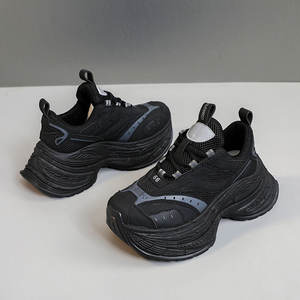 Nouvelles baskets de créateur pour femme 2026 avec logo personnalisé, à lacets, plateforme, semelle type pneu, rehaussantes, légères, été - Product Image 6