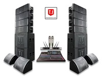 Sistema de Audio Profesional T.I Pro Audio LA-210 de 1200w, Altavoces Line Array, Kit de Sistema de Audio para Exteriores, Equipo de Sonido Activo