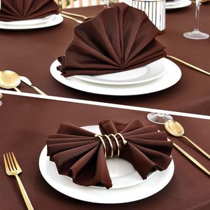 Servilletas de Mesa Rectangulares Lisas Hechas a Mano al por Mayor, de Poliéster, 20''X20'', Duraderas, Reutilizables y Personalizables - Product Image 4