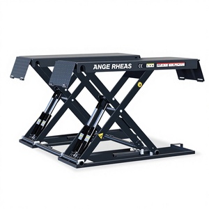 Elevador de Mantenimiento de Automóviles Móvil, Impermeable, de 4 Toneladas, con Accionamiento Eléctrico, Tipo Tijera Hidráulica de Doble Cilindro Ultrafino, Coalition - Product Image 1