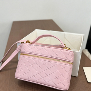 Sac bandoulière de luxe en cuir microfibre rose à motif losanges, léger, style classique parisien, pour femme et jeune fille - Product Image 1