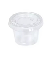Gobelet à sauce jetable en plastique PET de 1,5 oz avec fermeture hermétique, boîte à lunch, marque MERCURA, indispensable