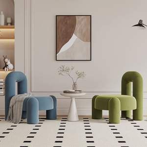 Single <b>Sofa</b> Chair Velvet Lounge Chair Modern Minimalist Design For Living Room <b>Bedroom</b> Balcony Use Soft Upholstery - Product Image 2