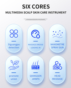 Appareil professionnel 5-en-1 pour le soin du cuir chevelu : analyse capillaire + massage + anti-chute + stimulant de la pousse avec mode <span class=keywords><strong>comparatif</strong></span> - Product Image 3