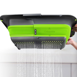 Colador de Fregadero de Cocina Expandible y <span class=keywords><strong>Plegable</strong></span> de TPR+PP, Libre de BPA, de Grado Alimenticio, Colador Grande <span class=keywords><strong>Plegable</strong></span> 4 en 1 con Función <span class=keywords><strong>Multiusos</strong></span> - Product Image 3