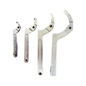 Clé à molette réglable en chrome de 3/4 pouces (19-51 mm) avec crochet en C pour écrous à fente latérale, roulements, colliers, OEM, en acier au carbone, pour bricolage - Product Image 6