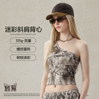 Tank Top Rajut Wanita Musim Panas Hip Hop Custom Grosir, Bahan Bernapas Cepat Kering, Motif Batik dengan Logo Depan, Bahan Polyester/Katun, Model Pendek