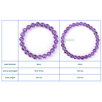 Bracelets de Perles en Pierre Naturelle en Gros, Bracelets de Guérison en Cristal Gemme pour Femmes et Hommes, Bijoux Tendance, Tailles 6mm et 8mm