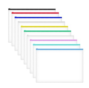 Sobres de plástico con cremallera de tamaño A6 prefabricados baratos y calientes chinos, sobres de plástico pequeños para estuche de lápices, bolsa de billetes a granel - Product Image 1