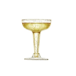 Copas de Champán de Plástico con Brillantina Desmontables, Copas Desechables para Fiestas, Bar de Mimosas, Bodas, Aniversarios, Graduaciones y Celebraciones - Product Image 1