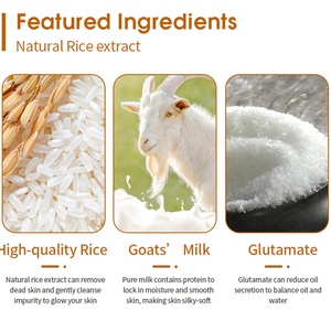 Tùy Chỉnh Gạo Nước Xà Phòng Handmade Mặt Làm Sạch Tắm Da Làm Trắng Collagen Sữa Gạo Xà Phòng - Product Image 4