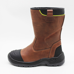<span class=keywords><strong>Stivali</strong></span> Alti in Pelle Crazy Horse di Buona Qualità per Uomo e Donna, per Uso in Fabbrica e Cantiere, Autunno Inverno Estate - Product Image 4