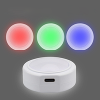 Veilleuse LED miniature à changement de couleur, télécommandée, pour armoire, placard, salle de bain, rechargeable
