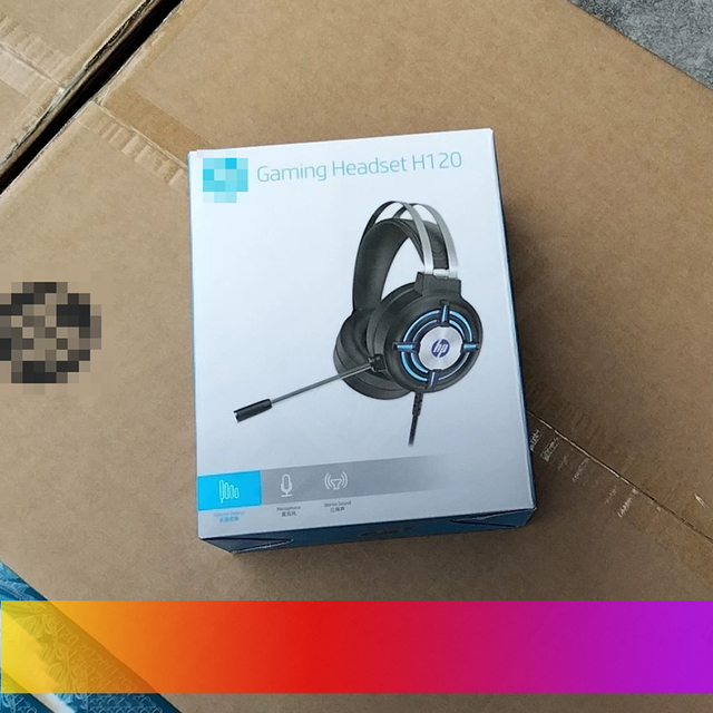 H120G RGB LED Light 3.5mm Wired Ear Headphone Gaming Headset Active Noise Cancellation IPX-5 Waterproof 2.2m Cord Length Button
