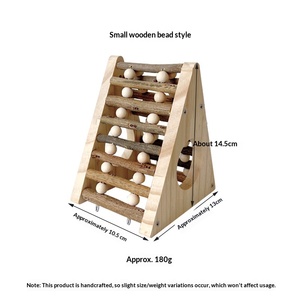 Giocattolo per Criceti Grandi, <span class=keywords><strong>Orso</strong></span> Dorato, con Casa in Legno, Scala per Arrampicarsi, Tunnel per Masticare e Allenare - Product Image 5