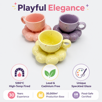 Ensemble tasse à café et soucoupe en céramique en forme de tournesol 200 ml, coffret cadeau pour le thé de l'après-midi, vaisselle en porcelaine pour cadeau, vente en gros