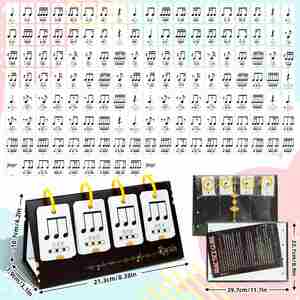 Tarjetas de Memoria Flash Esenciales para Principiantes en Piano, para Pequeños Músicos, Aprendizaje de Acordes, Símbolos Musicales Básicos - Product Image 5