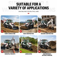 CE EPA 4x4 Baggerlader Mini-Traktor Frontlader Bagger Diesel-Radlader für Bau und Landwirtschaft