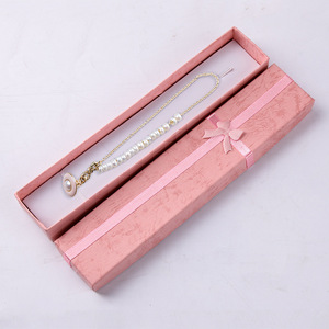 Joyero Simple de 4*20cm, lazo creativo, caja de embalaje exquisita, collar, caja de regalo de joyería - Product Image 6