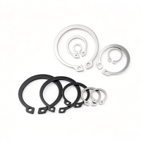 External C-Shaft Snap Retaining Ring Black Oxide Surface Treatment Elastic Circlip for Securing Bearings on Industrial Shafts