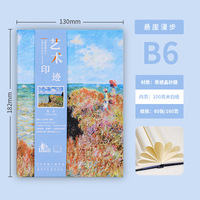 Carnet de croquis personnalisé B5, collection de tampons, série peinture à l'huile, carnet de voyage à couverture rigide avec pages vierges