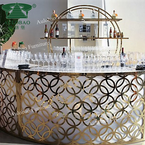 Thiết Kế Thương Mại Đèn Led Quầy Bar Bằng Thép Không Gỉ Với Kính - Product Image 3