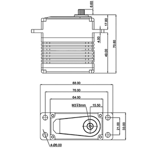 Servo sin Escobillas GDW RS180-12V 180Kg.cm, 12V DC, IP67 Impermeable para Drones RC, Brazos Mecánicos y Equipos de Automatización - Product Image 4