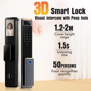 Automatic Smart <strong>Locks</strong> NFC TUYA App Controlled With Door <strong>Lock</strong> Camera Electronic Mortise Code <strong>Master</strong> Key Aluminum Door Memory Card - Product Image 3