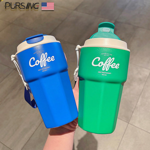 Stainless Steel Tumbler Coffee Cup Portable Travel Mug With Strap For Adults - Product Image 4