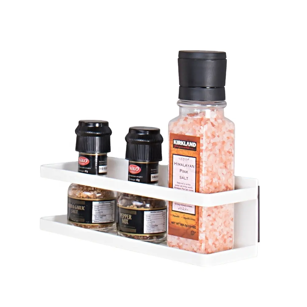 Magnetic Kitchen Organizer Large Fridge Side Magnetic Refrigerator Storage Shelf Magnetic Spice Rack Organizers for Refrigerator