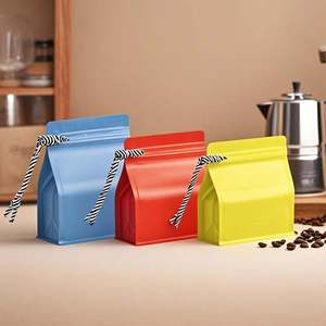 Custom 100g-5lb Resealable <b>Ziplock</b> Pouch for Cocoa Coffee Pet Food Jute <b>Bags</b> with Degassing Valve Rope Packaging <b>Bag</b> - Product Image 2