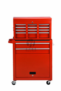 Coffre de rangement à roulettes, boîte de rangement pour garage, organiseur d'outils <span class=keywords><strong>avec</strong></span> 6 tiroirs coulissants à roulements à billes pour chantier de travaux lourds, rangement en acier - Product Image 4