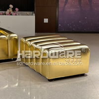 Ensembles de salon uniques en cuir Pu or Royal brillant