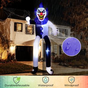Décorations gonflables d'Halloween de 9 pieds de haut, <span class=keywords><strong>clown</strong></span> tueur effrayant, avec éclairage LED intégré - Product Image 4