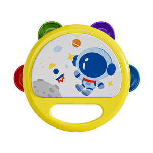 Jouet musical éducatif en dessin animé, <span class=keywords><strong>tambourin</strong></span> à hochet en ABS, tambour interactif pour tout-petits, jouets promotionnels - Product Image 1