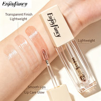 Huile à lèvres hydratante transparente EnjoyFancy, sérum de soin des lèvres à brillance instantanée, lèvres lisses et pulpeuses, étiquette privée OEM