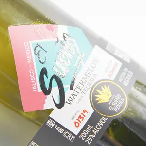 Waterproof Wine Label Stickers Silk Screen Printing Spot UV Customized Label For Wine Bottle Packaging Die Cutting
